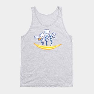 ET with white hats riding a banana Tank Top